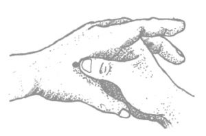 Acupressure point to calm and relieve pain