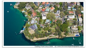 Aerial photograph of Darling Point Sydney